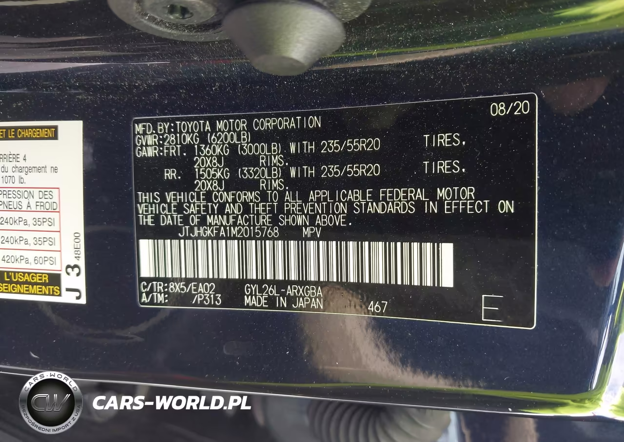 2021 Lexus Rx 450Hl VIN:JTJHGKFA1M2015768 - 9