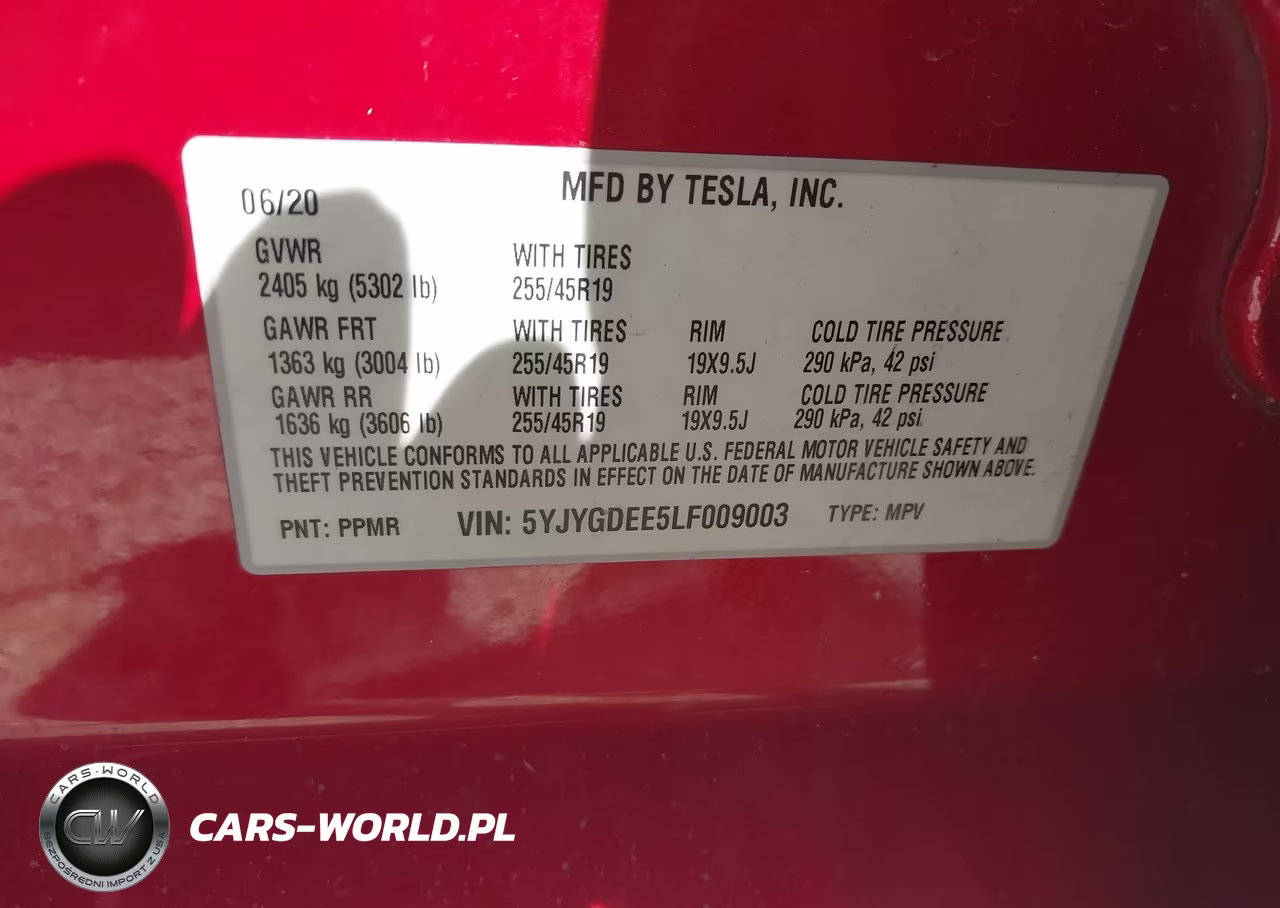 2020 Tesla Model Y Long Range Dual Motor All-Wheel Drive VIN:5YJYGDEE5LF009003 - 9