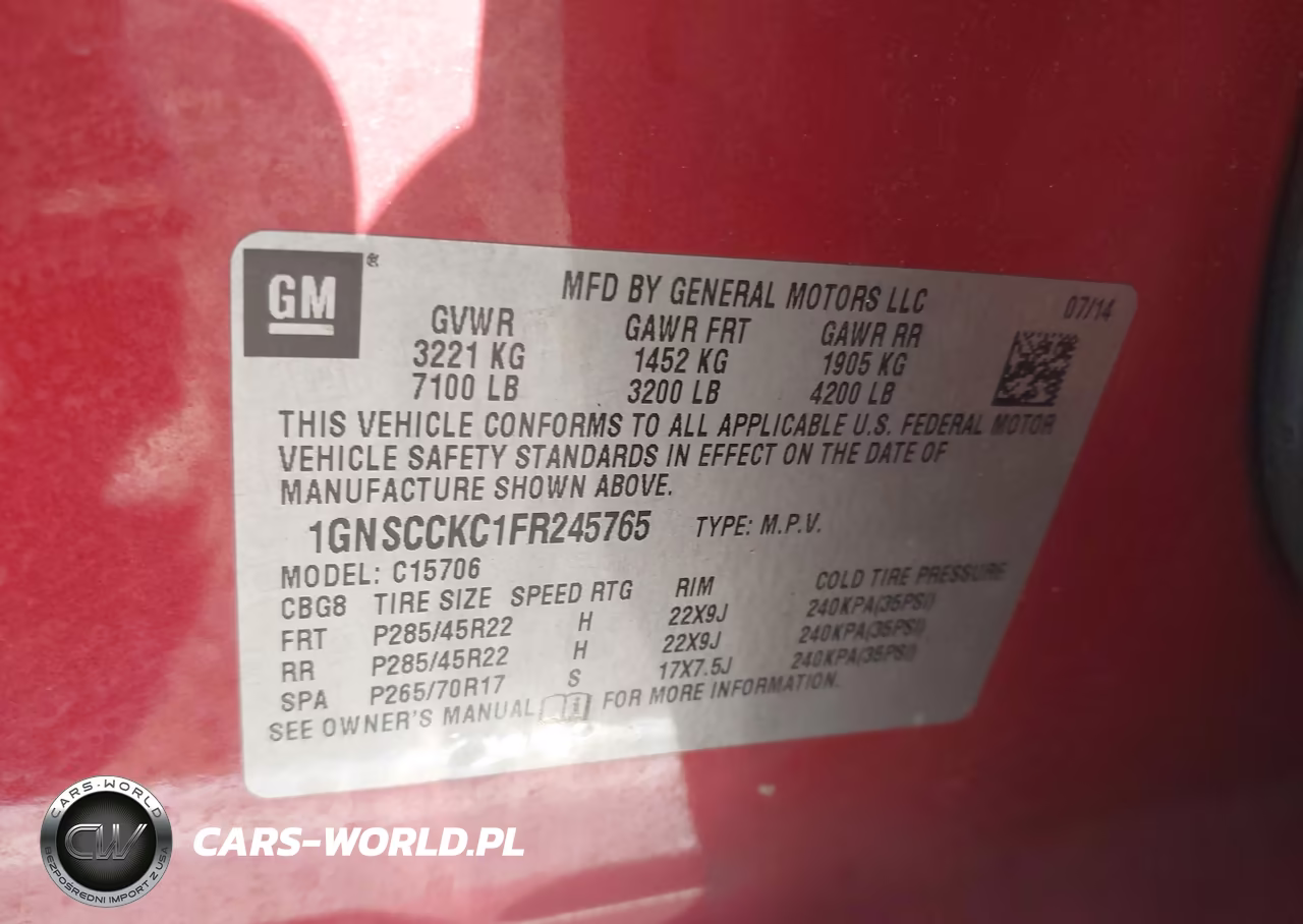 2015 Chevrolet Tahoe Ltz VIN:1GNSCCKC1FR245765 - 9