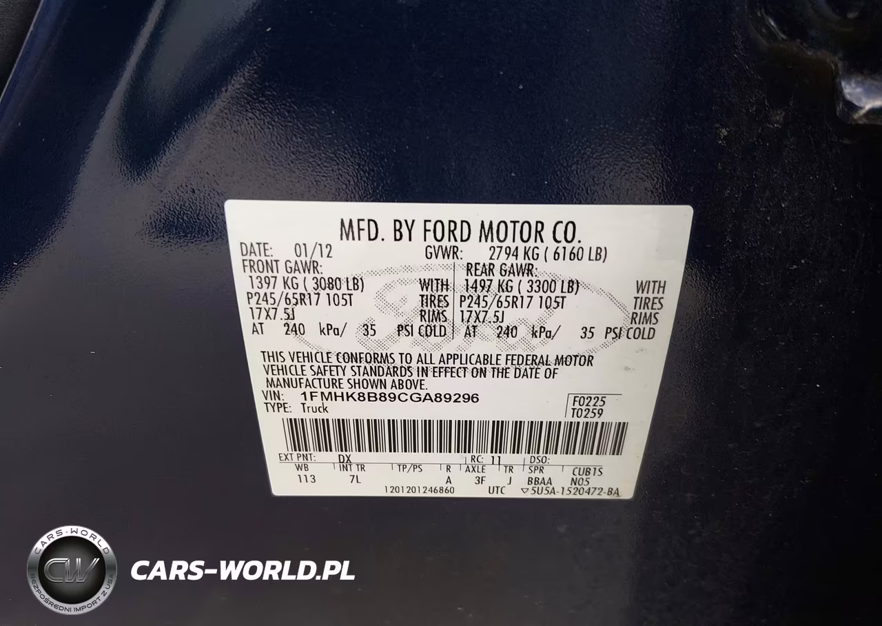 2012 Ford Explorer VIN:1FMHK8B89CGA89296 - 9