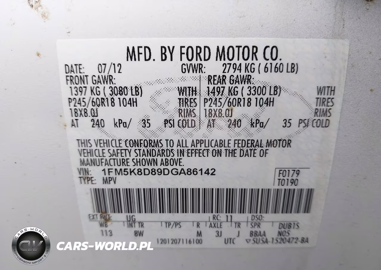 2013 Ford Explorer Xlt VIN:1FM5K8D89DGA86142 - 9
