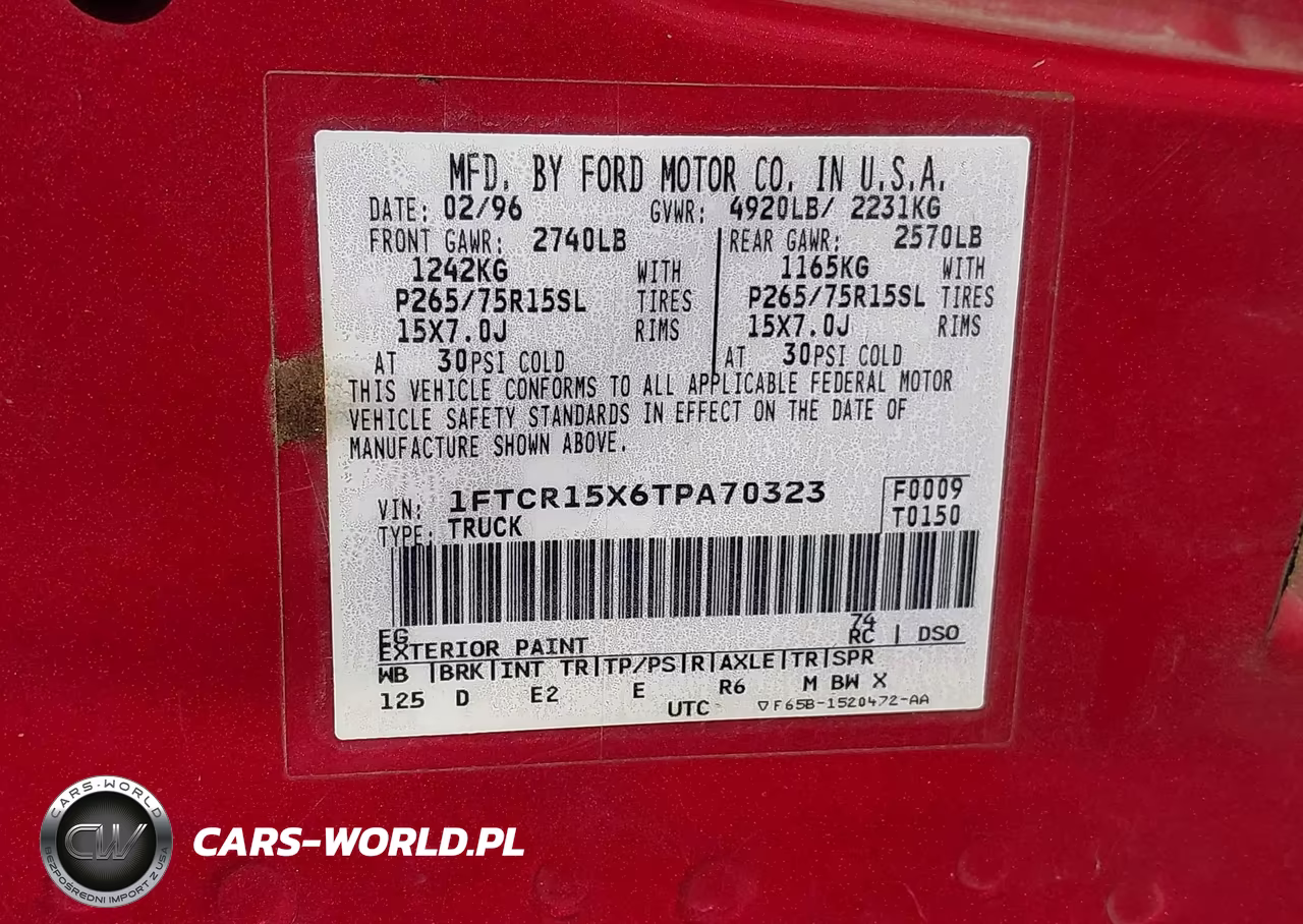 1996 Ford Ranger Super Cab VIN:1FTCR15X6TPA70323 - 9
