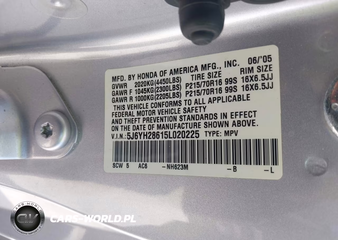 2005 Honda Element Ex VIN:5J6YH28615L020225 - 9