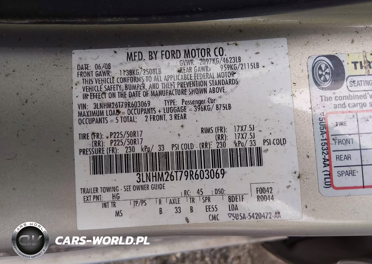 2009 Lincoln Mkz VIN:3LNHM26T79R603069 - 9