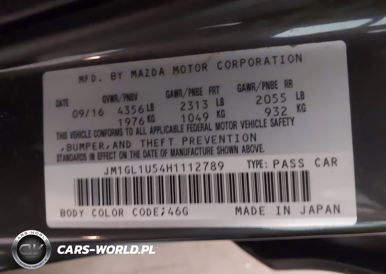 2017 Mazda Mazda6 Sport VIN:JM1GL1U54H1112789 - 9