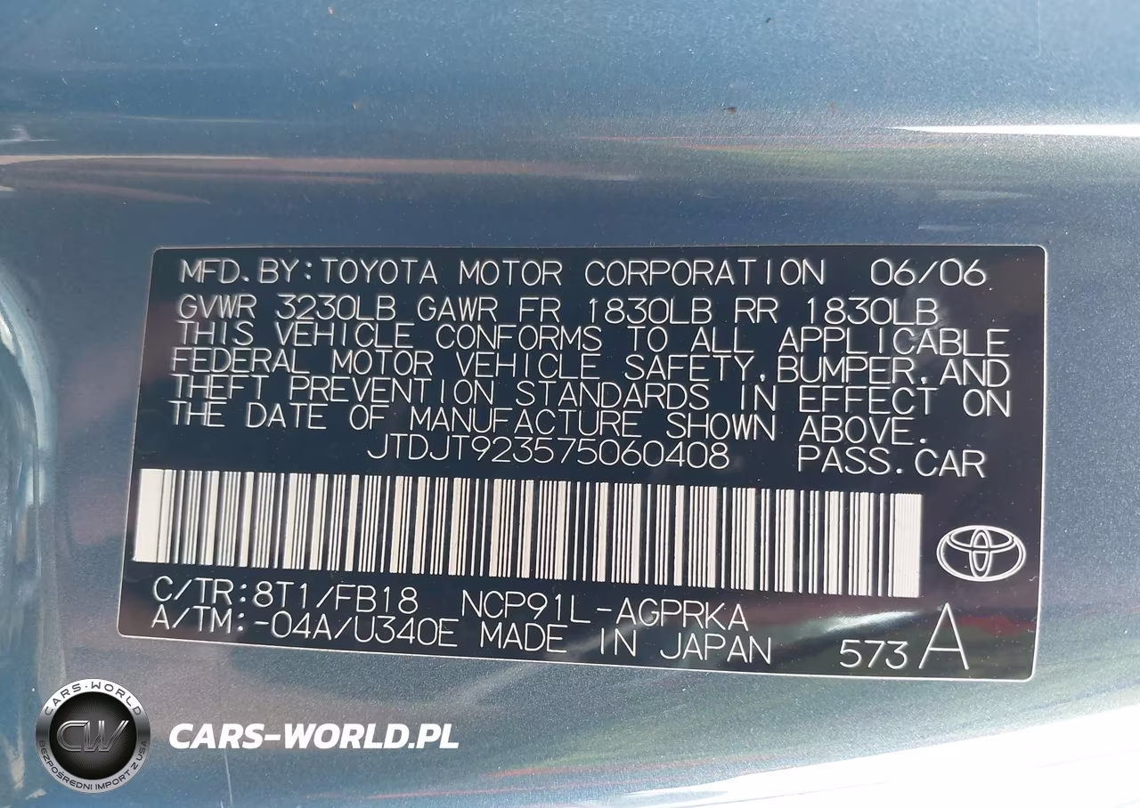 2007 Toyota Yaris VIN:JTDJT923575060408 - 9