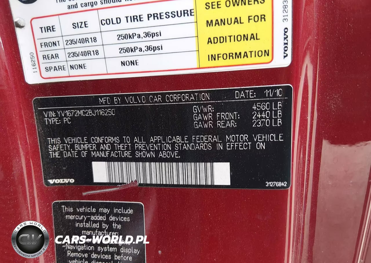 2011 Volvo C70 T5 (Retail Only) VIN:YV1672MC2BJ116250 - 12