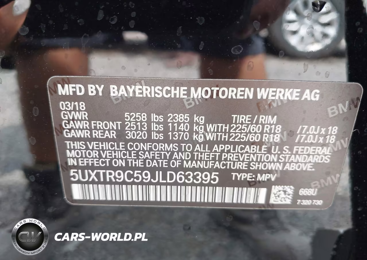 2018 BMW X3 xDrive30I VIN:5UXTR9C59JLD63395 - 9