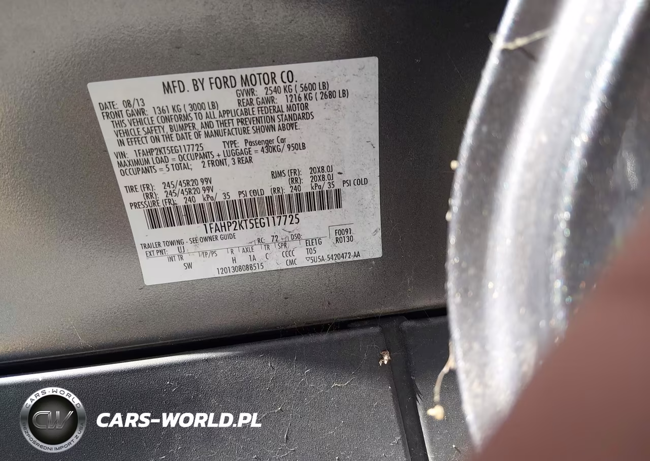 2014 Ford Taurus Sho VIN:1FAHP2KT5EG117725 - 9
