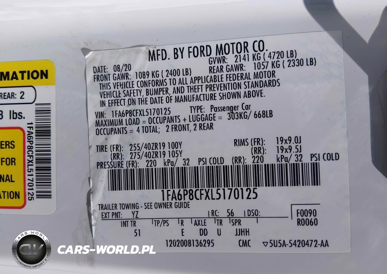 2020 Ford Mustang Gt Premium Fastback VIN:1FA6P8CFXL5170125 - 9