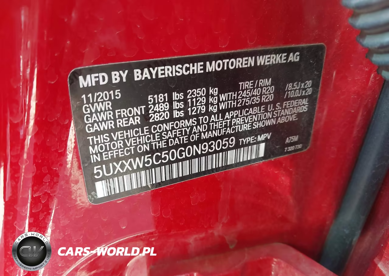 2016 BMW X4 xDrive35I VIN:5UXXW5C50G0N93059 - 9