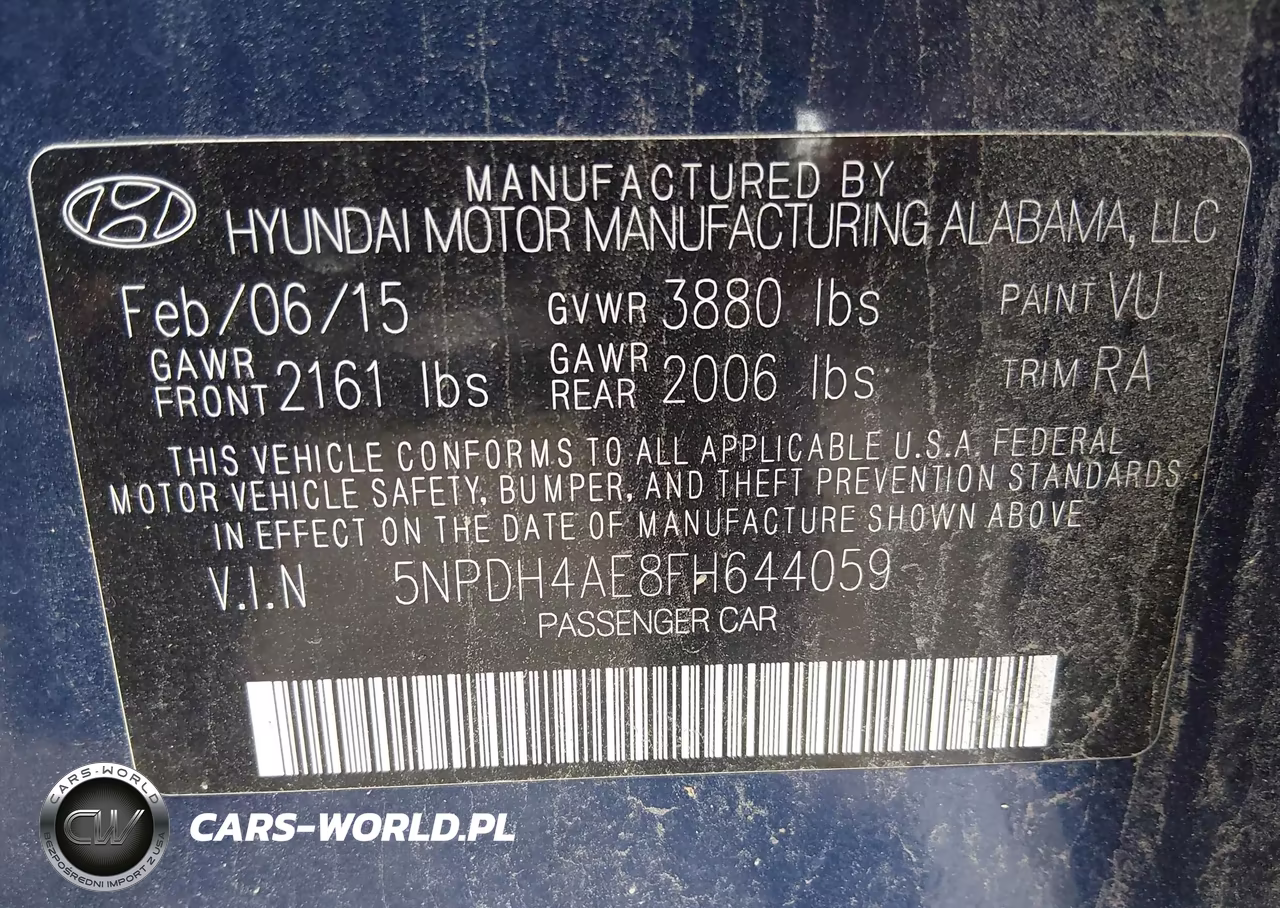 2015 Hyundai Elantra Se VIN:5NPDH4AE8FH644059 - 9