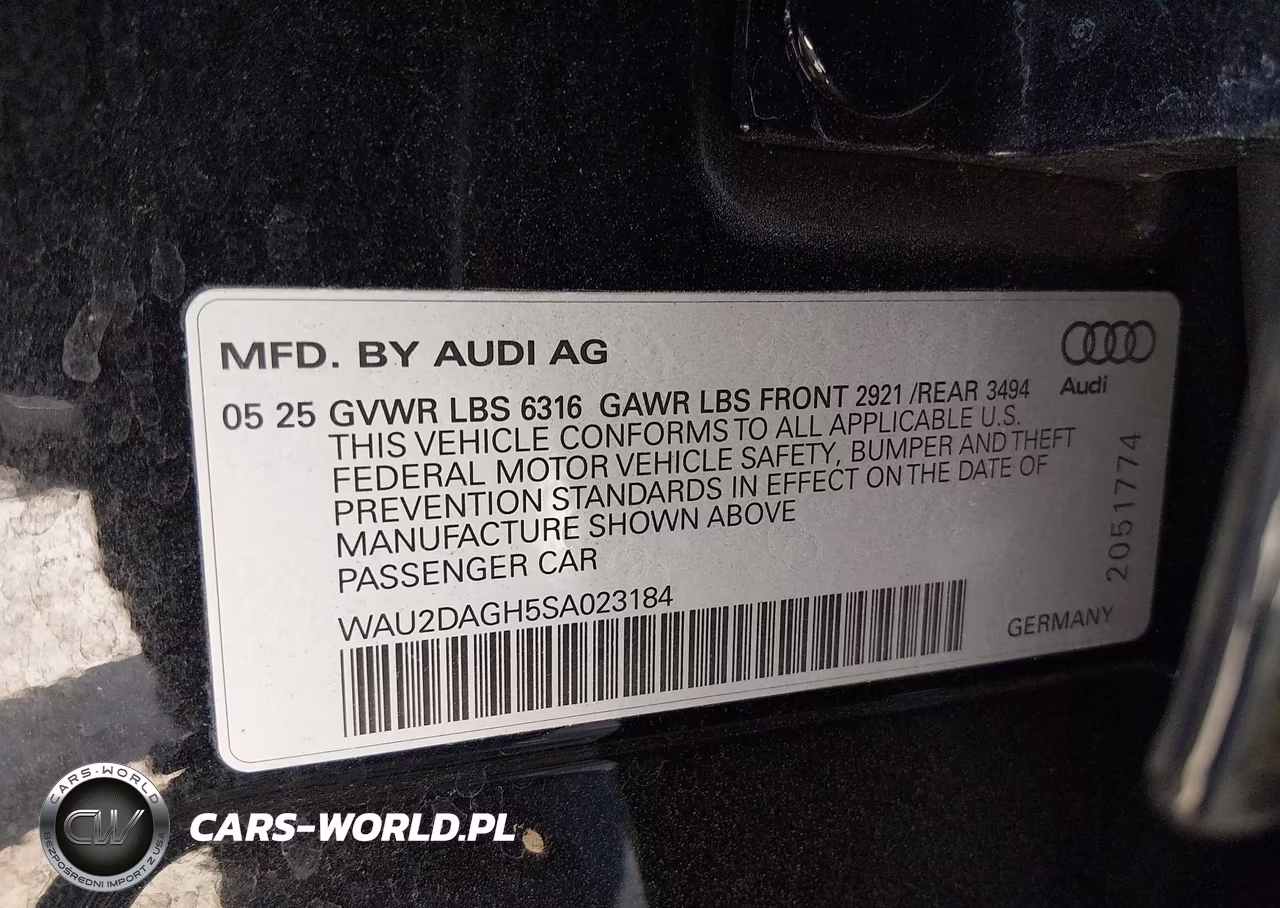 2025 Audi A6 E-Tron Premium Plus VIN:WAU2DAGH5SA023184 - 9