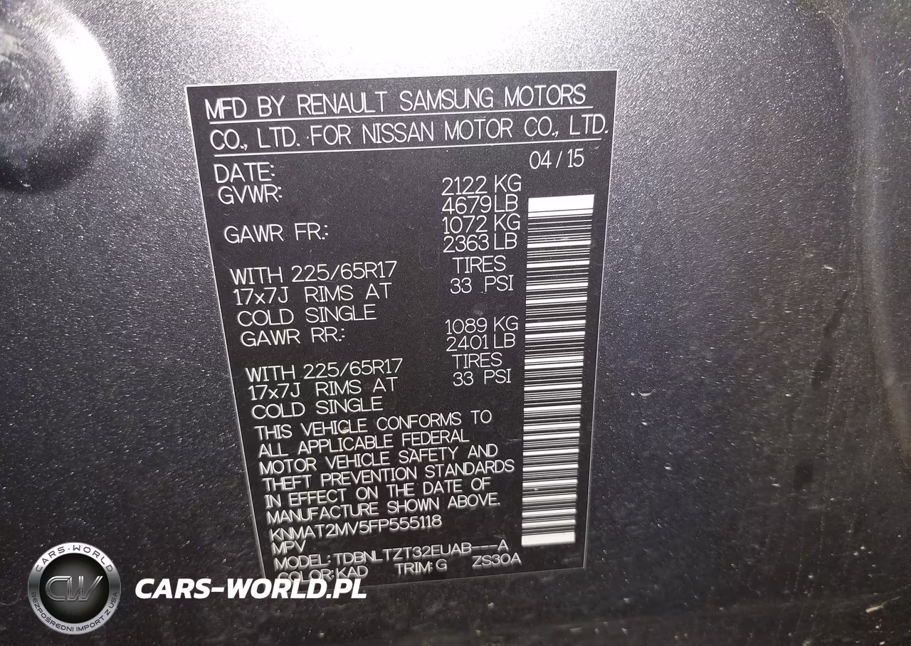 2015 Nissan Rogue Sv VIN:KNMAT2MV5FP555118 - 9
