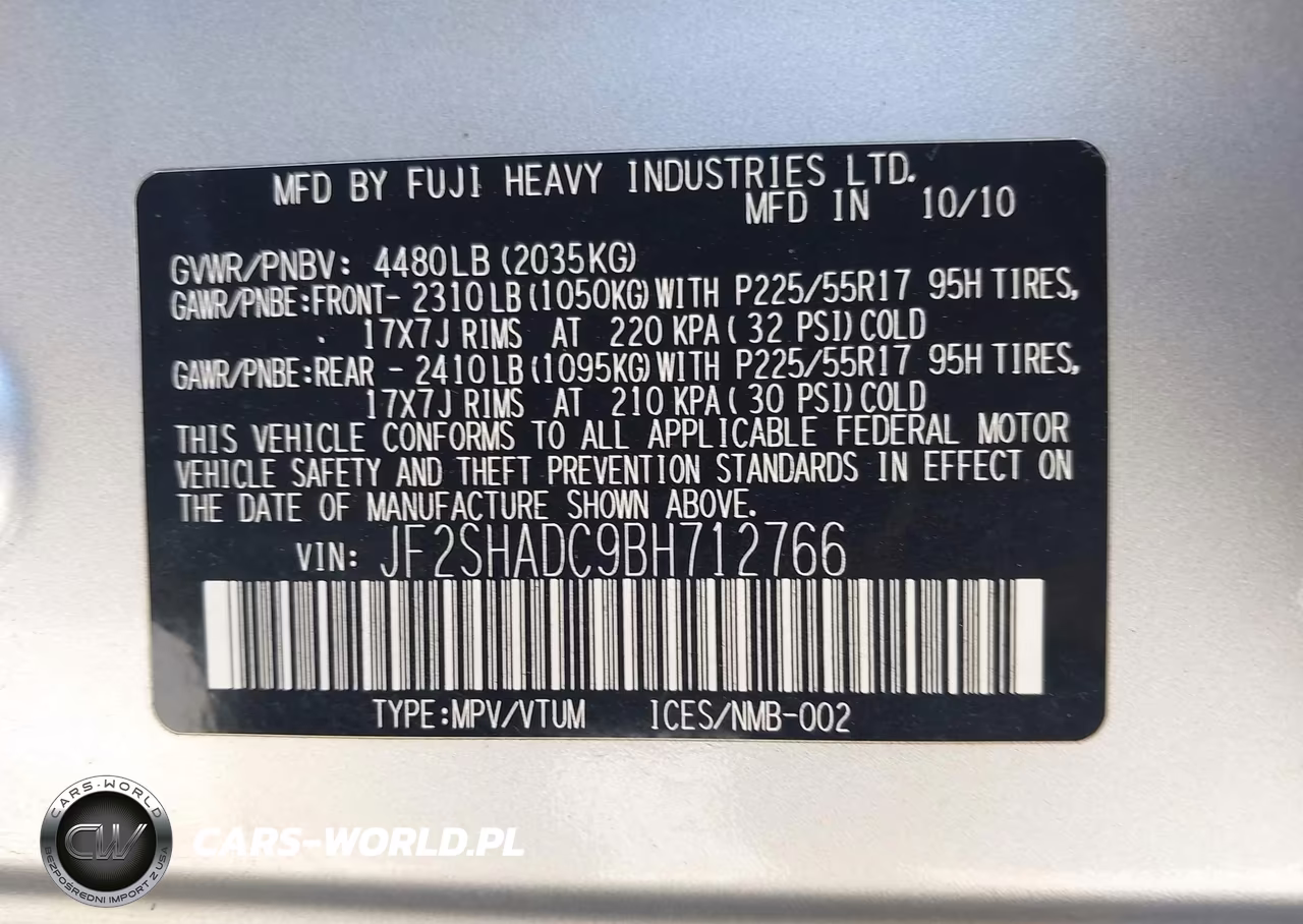 2011 Subaru Forester 2.5X Premium VIN:JF2SHADC9BH712766 - 9