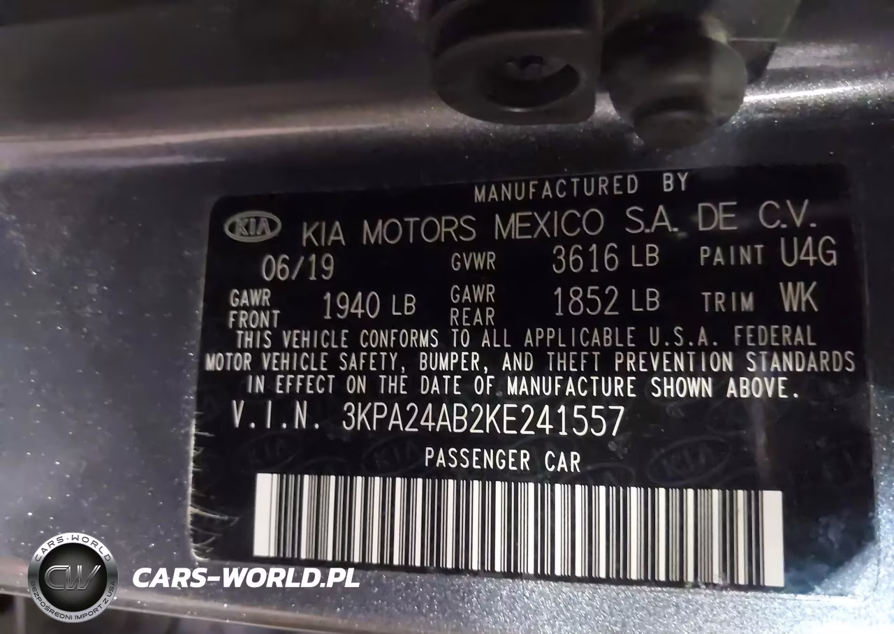 2019 Kia Rio S VIN:3KPA24AB2KE241557 - 9