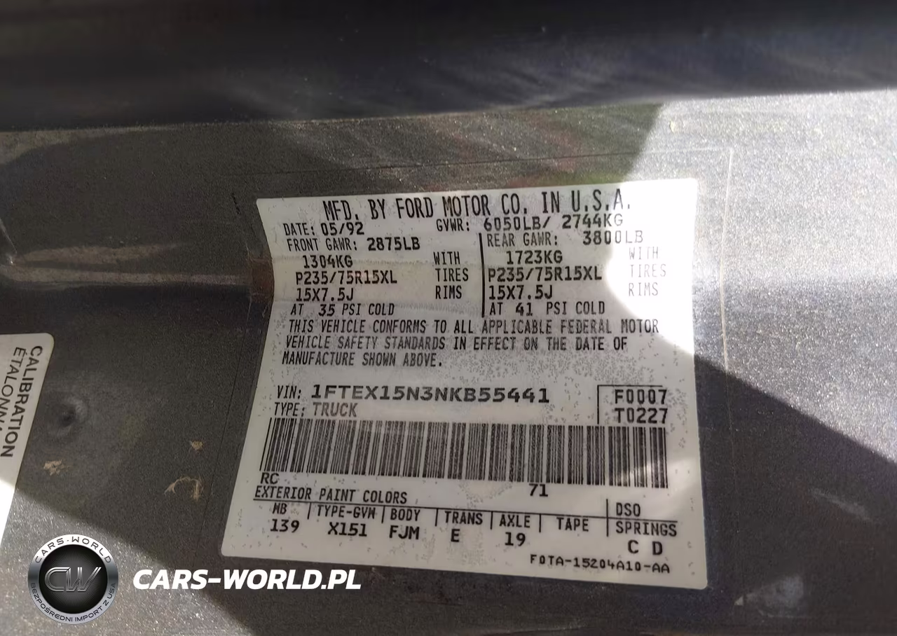 1992 Ford F150 VIN:1FTEX15N3NKB55441 - 9