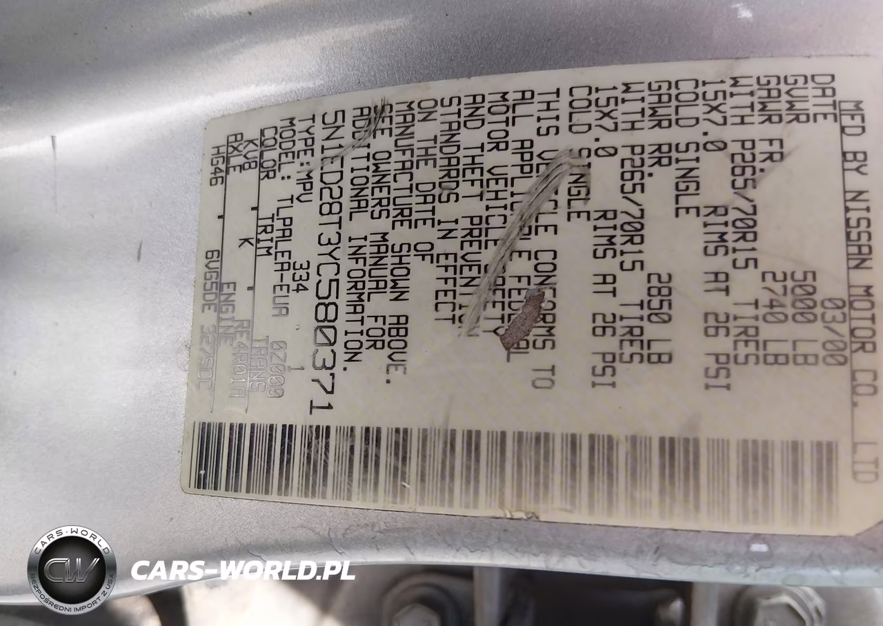 2000 Nissan Xterra Se-Xe VIN:5N1ED28T3YC580371 - 9