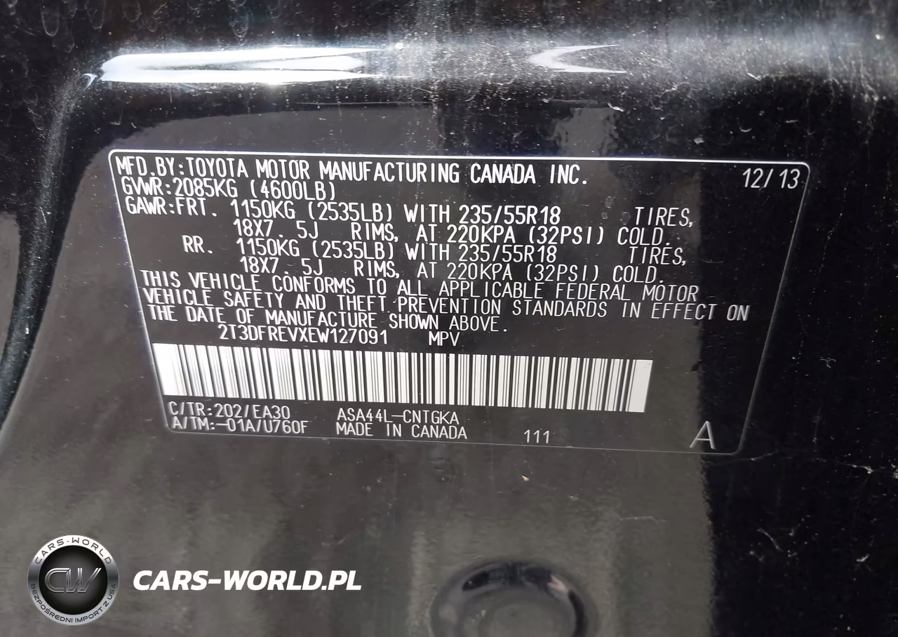 2014 Toyota Rav4 Limited VIN:2T3DFREVXEW127091 - 9
