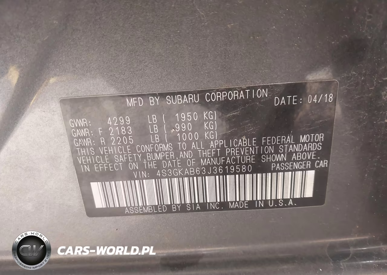 2018 Subaru Impreza 2.0I Premium VIN:4S3GKAB63J3619580 - 9