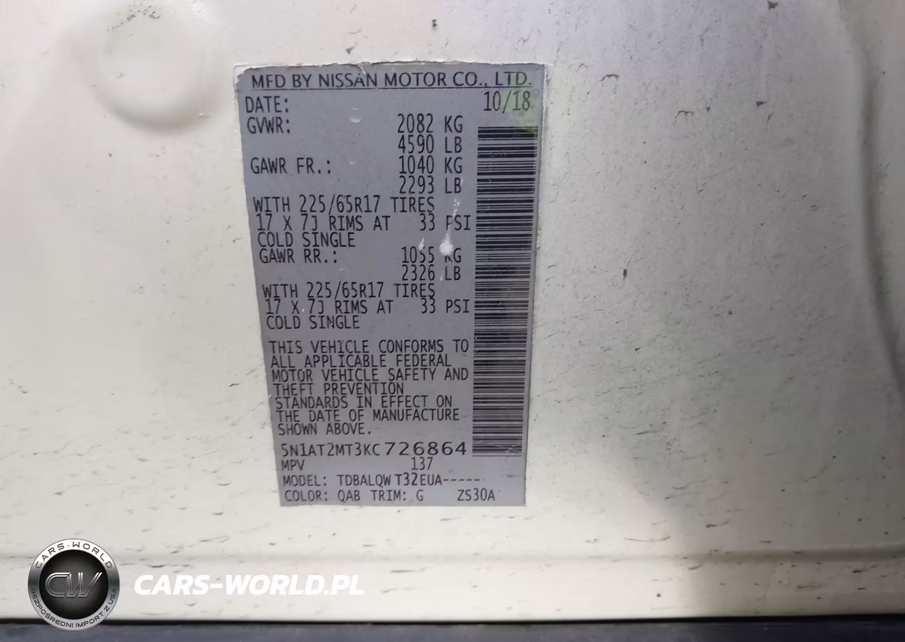 2019 Nissan Rogue Sv VIN:5N1AT2MT3KC726864 - 9