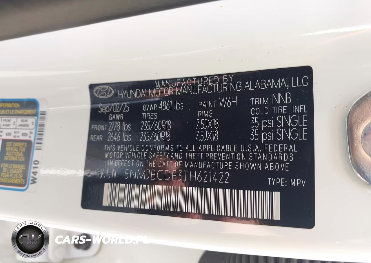 2026 Hyundai Tucson Sel VIN:5NMJBCDE3TH621422 - 9