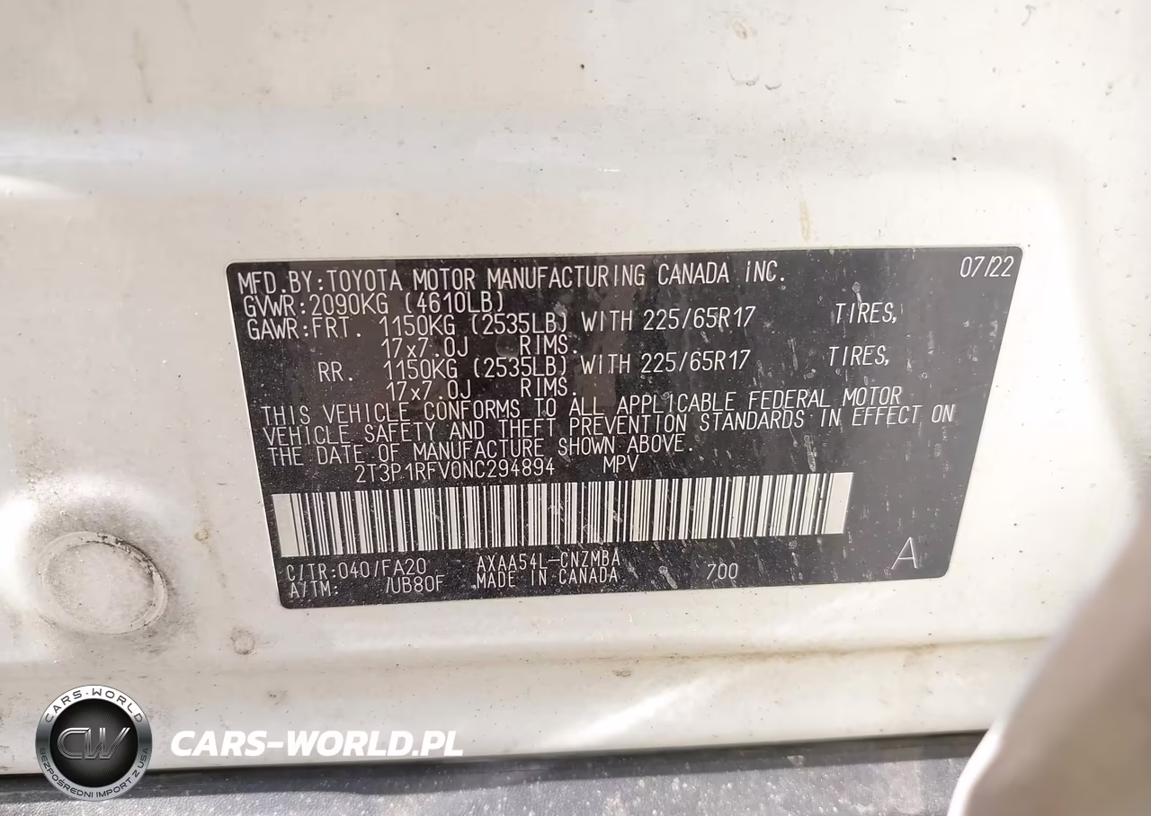2022 Toyota Rav4 Xle VIN:2T3P1RFV0NC294894 - 9
