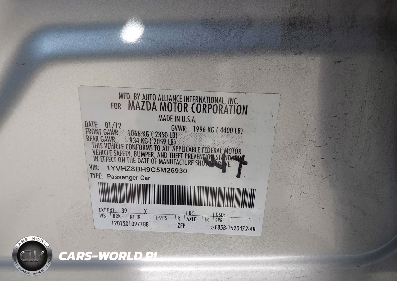 2012 Mazda Mazda6 I Sport VIN:1YVHZ8BH9C5M26930 - 9