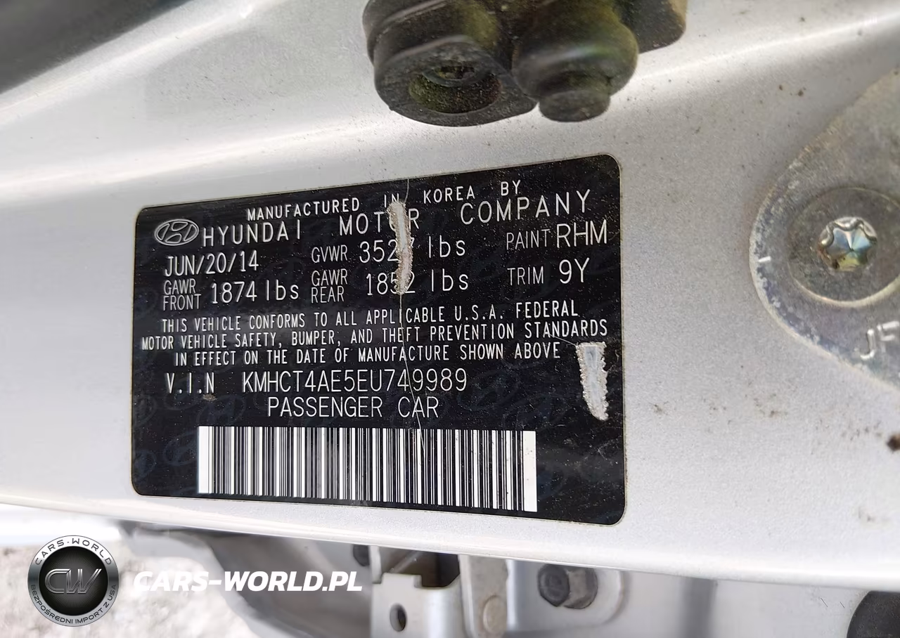 2014 Hyundai Accent Gls VIN:KMHCT4AE5EU749989 - 9