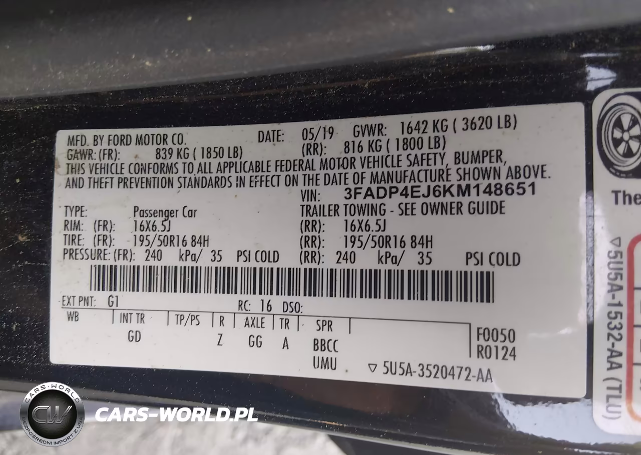2019 Ford Fiesta Se VIN:3FADP4EJ6KM148651 - 9