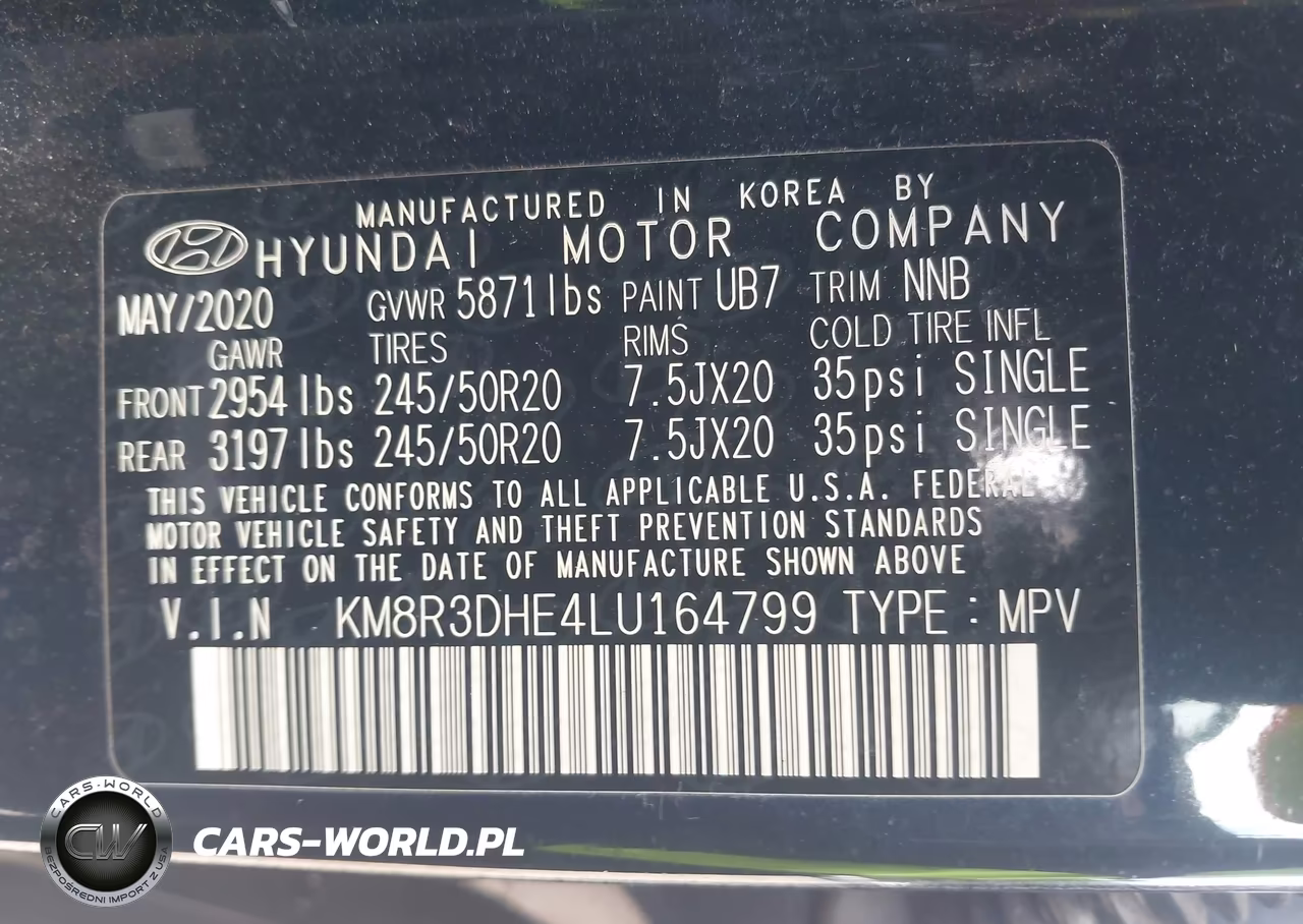 2020 Hyundai Palisade Sel VIN:KM8R3DHE4LU164799 - 9