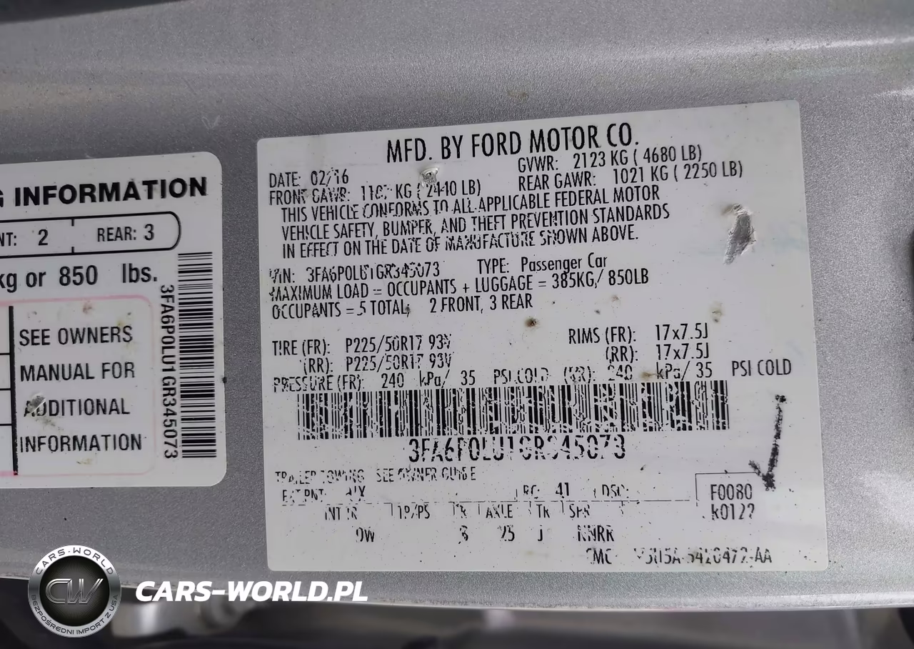2016 Ford Fusion Hybrid Se VIN:3FA6P0LU1GR345073 - 9