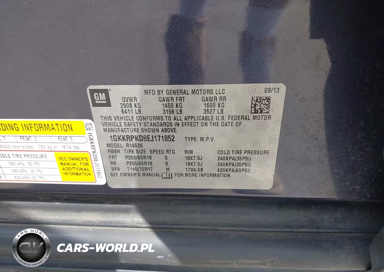 2014 GMC Acadia Sle-2 VIN:1GKKRPKD8EJ171852 - 9