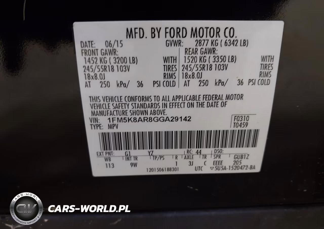 2016 Ford Utility Police Interceptor VIN:1FM5K8AR8GGA29142 - 9