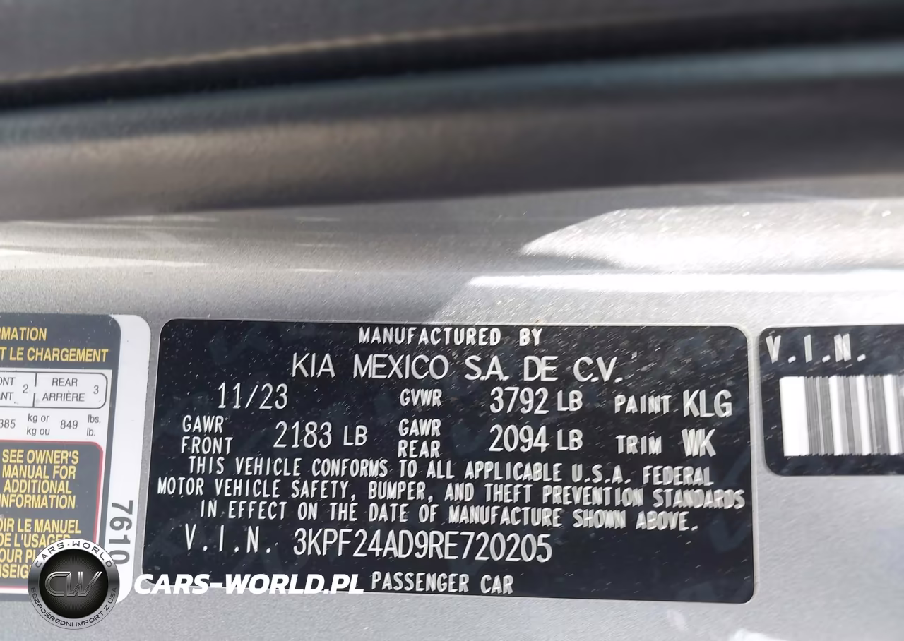 2024 Kia Forte Lxs VIN:3KPF24AD9RE720205 - 9