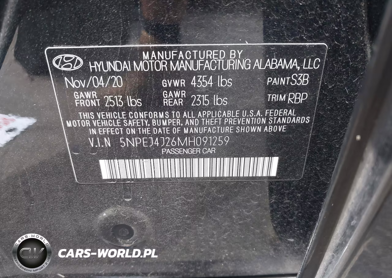2021 Hyundai Sonata Sel Plus VIN:5NPEJ4J26MH091259 - 9