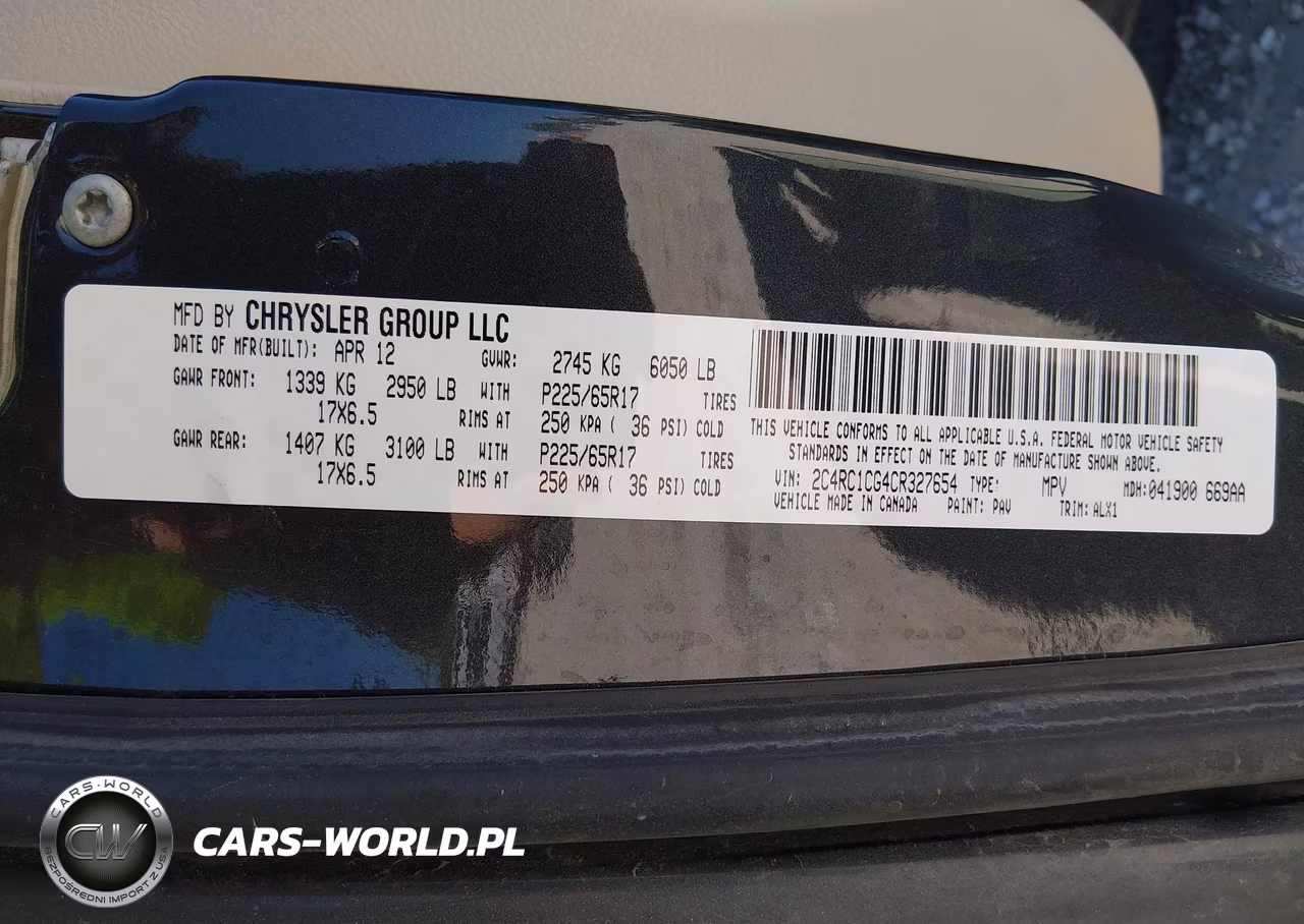 2012 Chrysler Town & Country Touring-L VIN:2C4RC1CG4CR327654 - 9