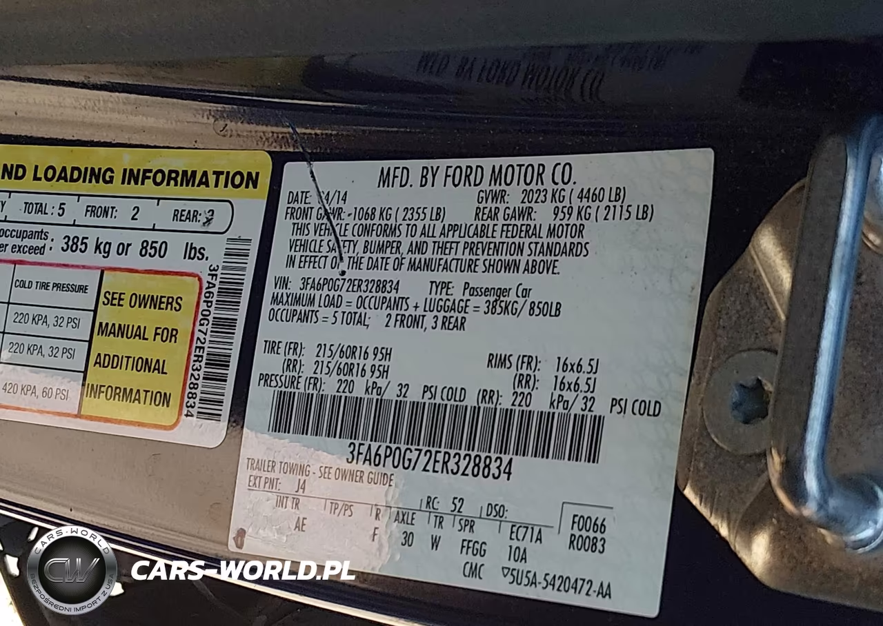 2014 Ford Fusion S VIN:3FA6P0G72ER328834 - 9
