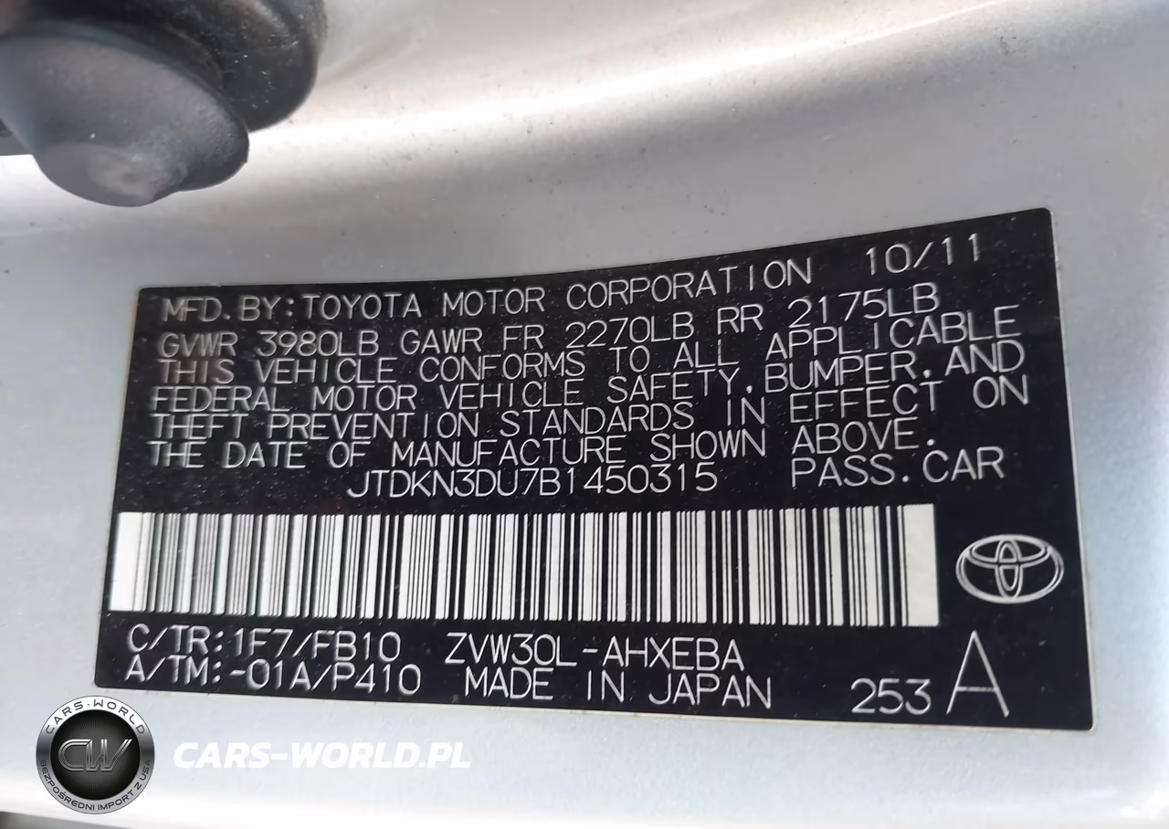 2011 Toyota Prius Three VIN:JTDKN3DU7B1450315 - 9