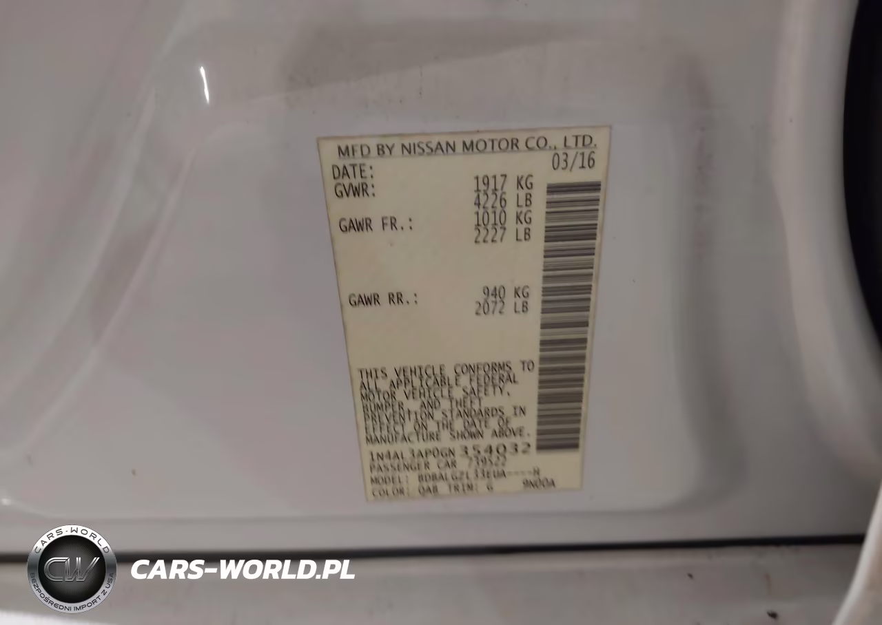 2016 Nissan Altima 2.5 S VIN:1N4AL3AP0GN354032 - 9