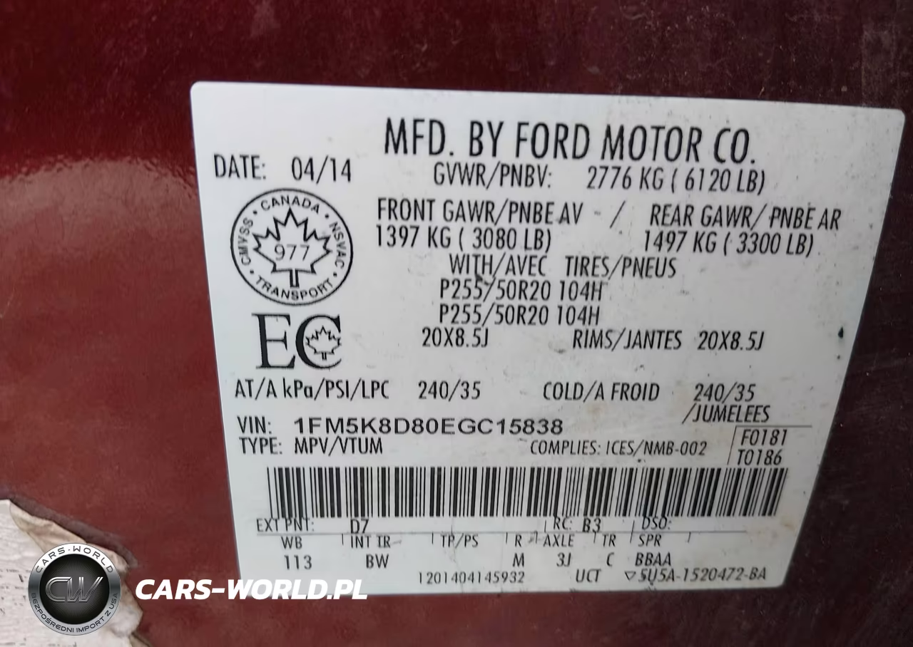 2014 Ford Explorer Xlt VIN:1FM5K8D80EGC15838 - 9