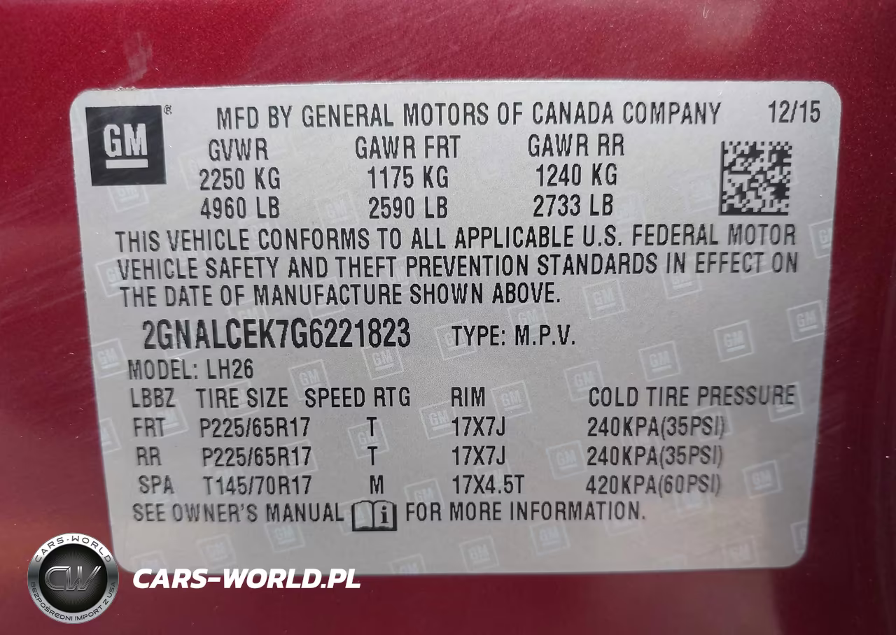 2016 Chevrolet Equinox Lt VIN:2GNALCEK7G6221823 - 9