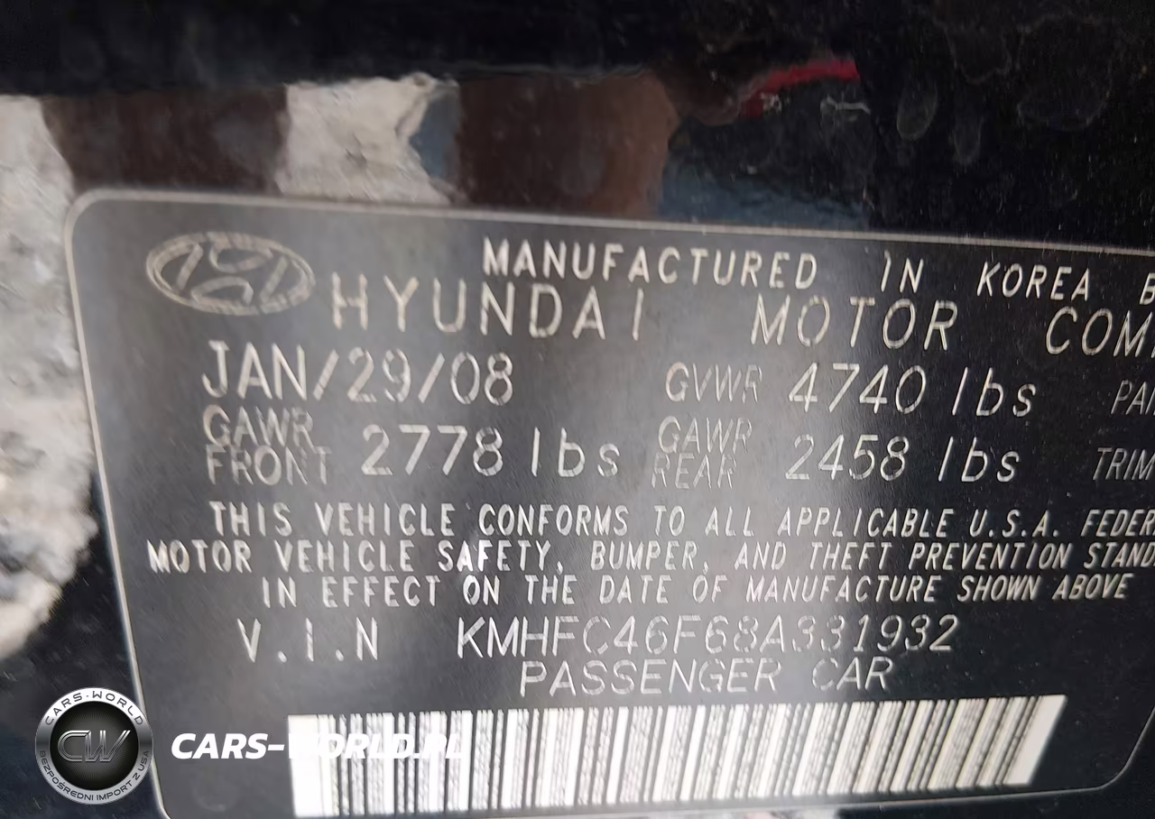 2008 Hyundai Azera Limited VIN:KMHFC46F68A331932 - 9