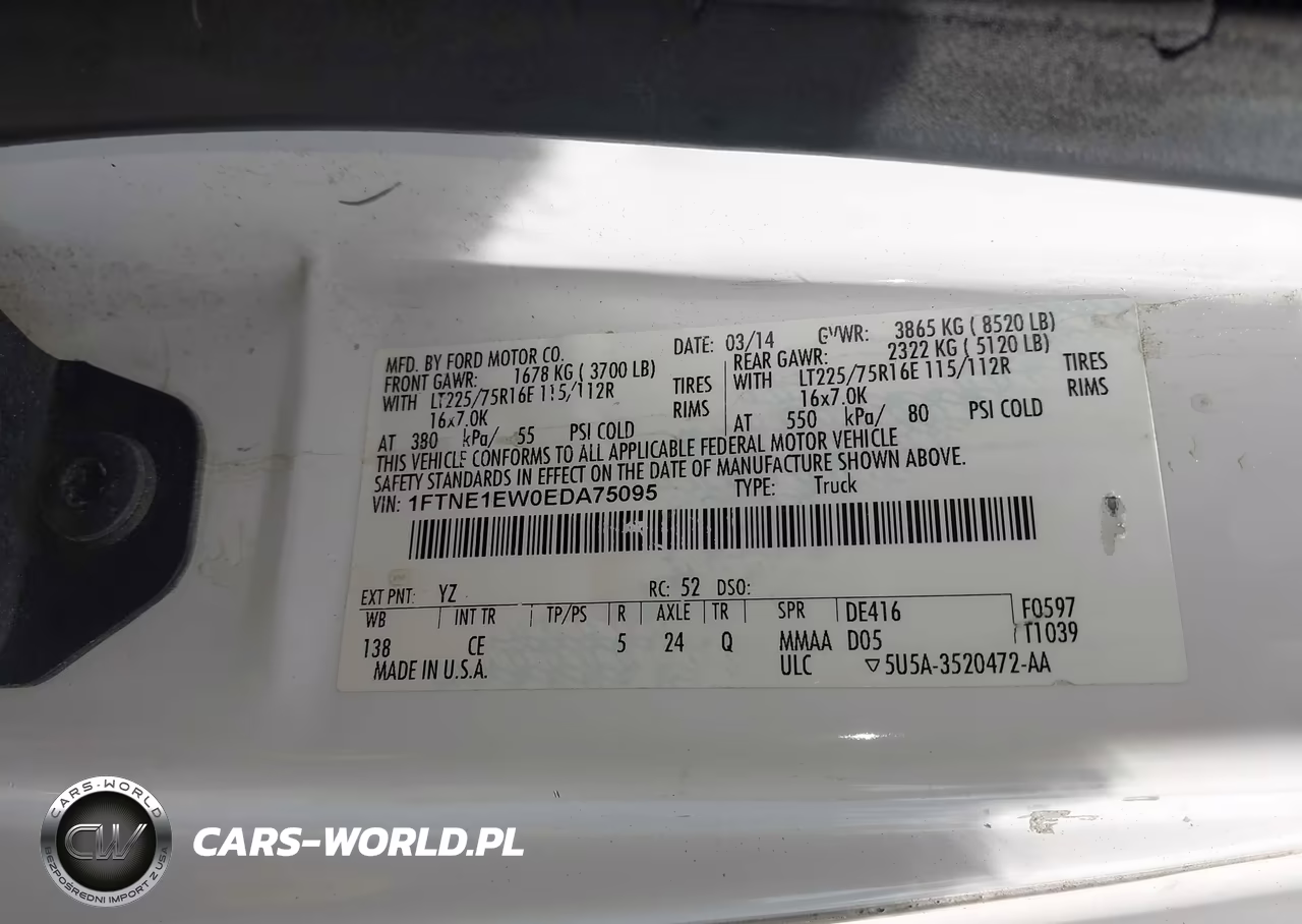 2014 Ford E-150 Commercial VIN:1FTNE1EW0EDA75095 - 9