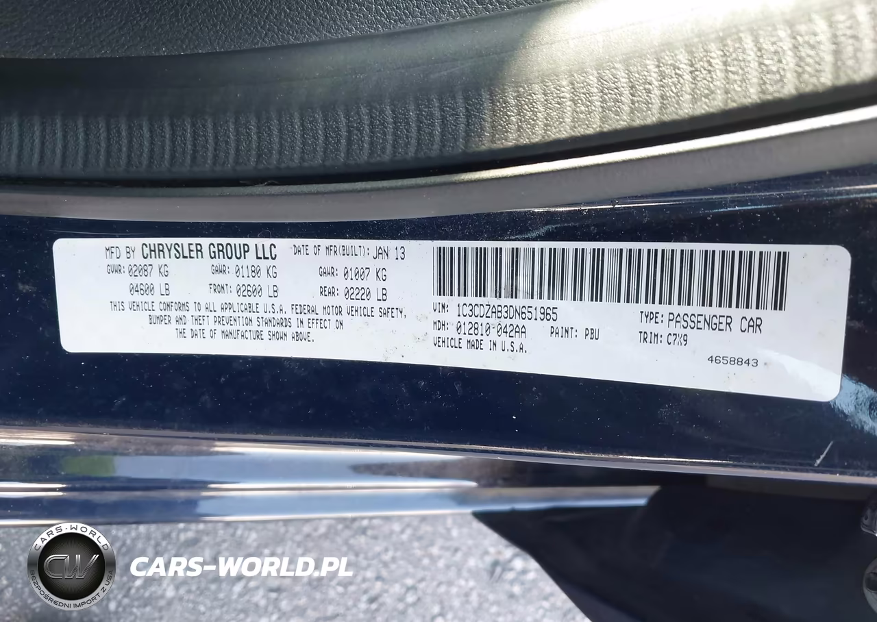 2013 Dodge Avenger Se VIN:1C3CDZAB3DN651965 - 9