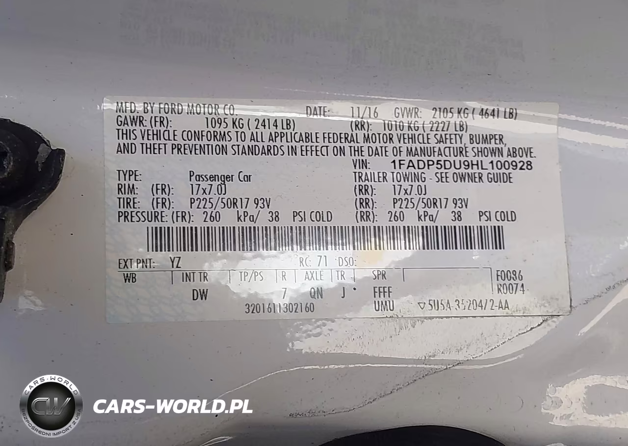 2017 Ford C-Max Hybrid Titanium VIN:1FADP5DU9HL100928 - 9