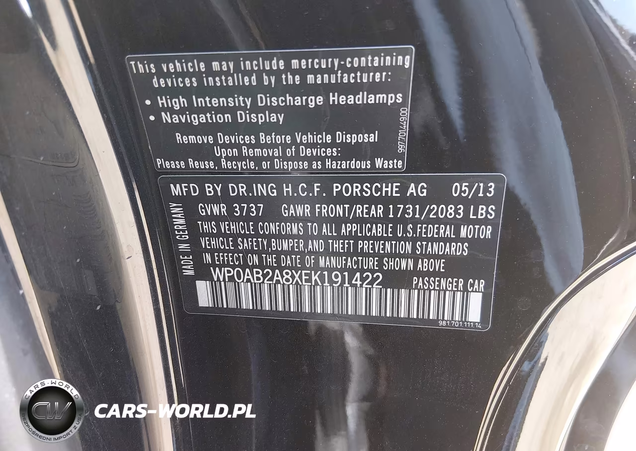 2014 Porsche Cayman S VIN:WP0AB2A8XEK191422 - 9