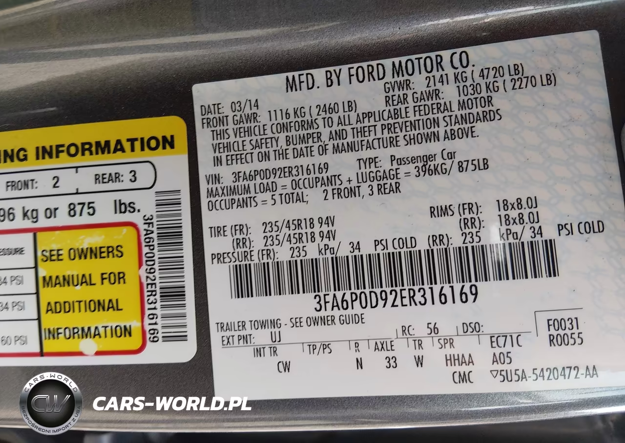 2014 Ford Fusion Titanium VIN:3FA6P0D92ER316169 - 9