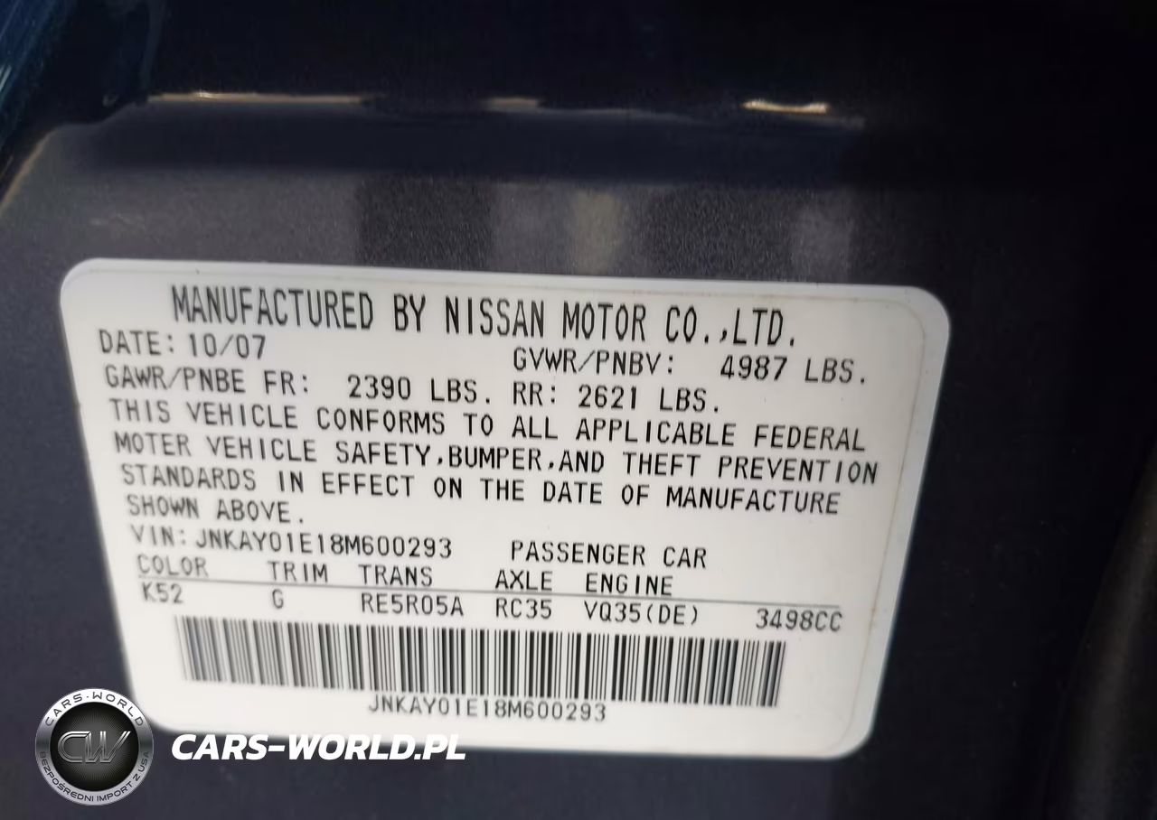 2008 Infiniti M35 VIN:JNKAY01E18M600293 - 9