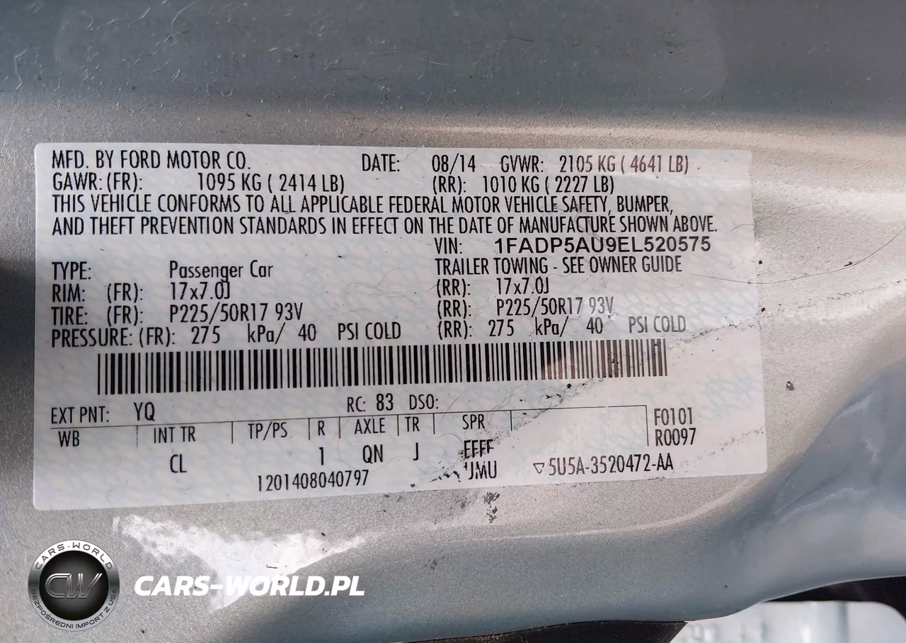 2014 Ford C-Max Hybrid Se VIN:1FADP5AU9EL520575 - 9